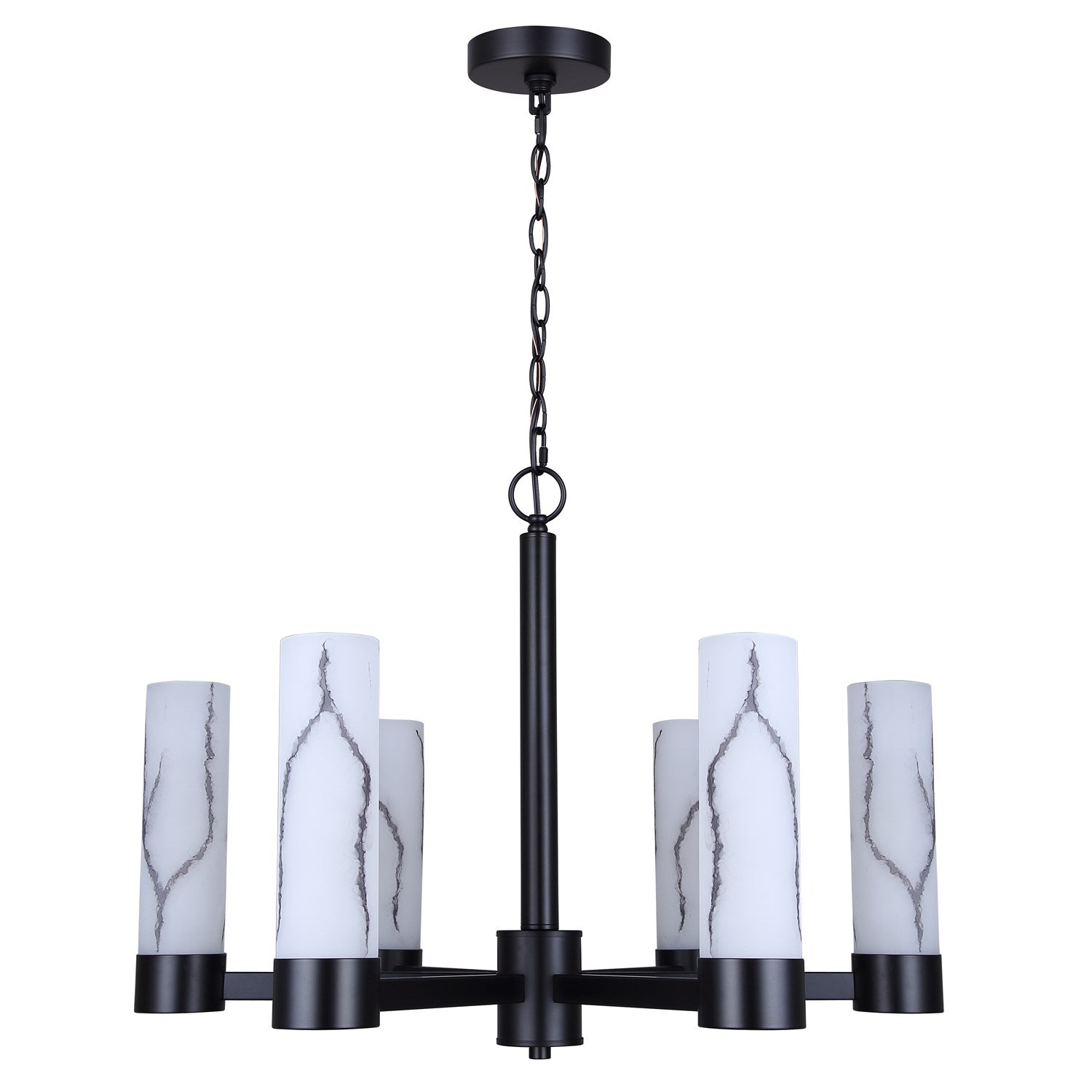 Chandelier In Matte Black Finish