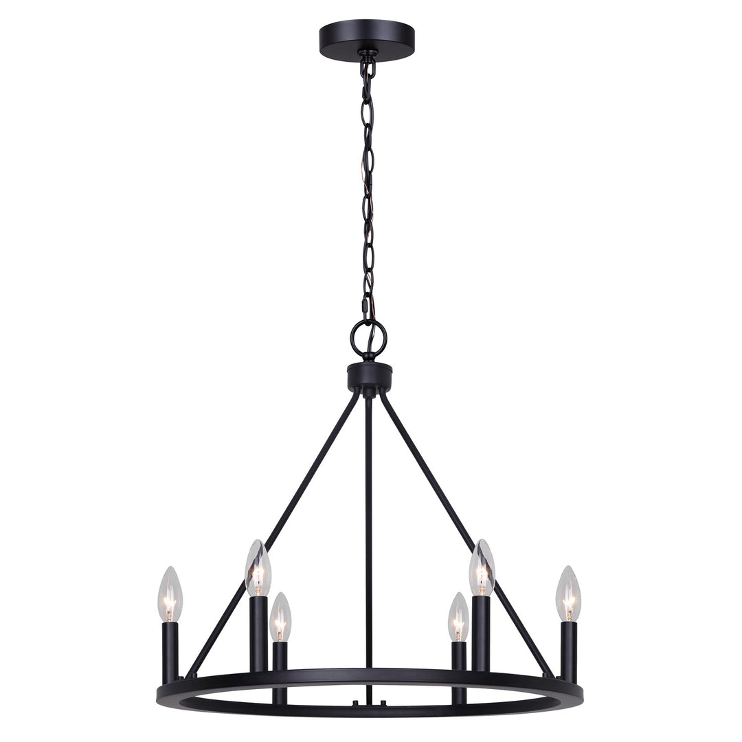 Chandelier In Matte Black Finish by Canarm
