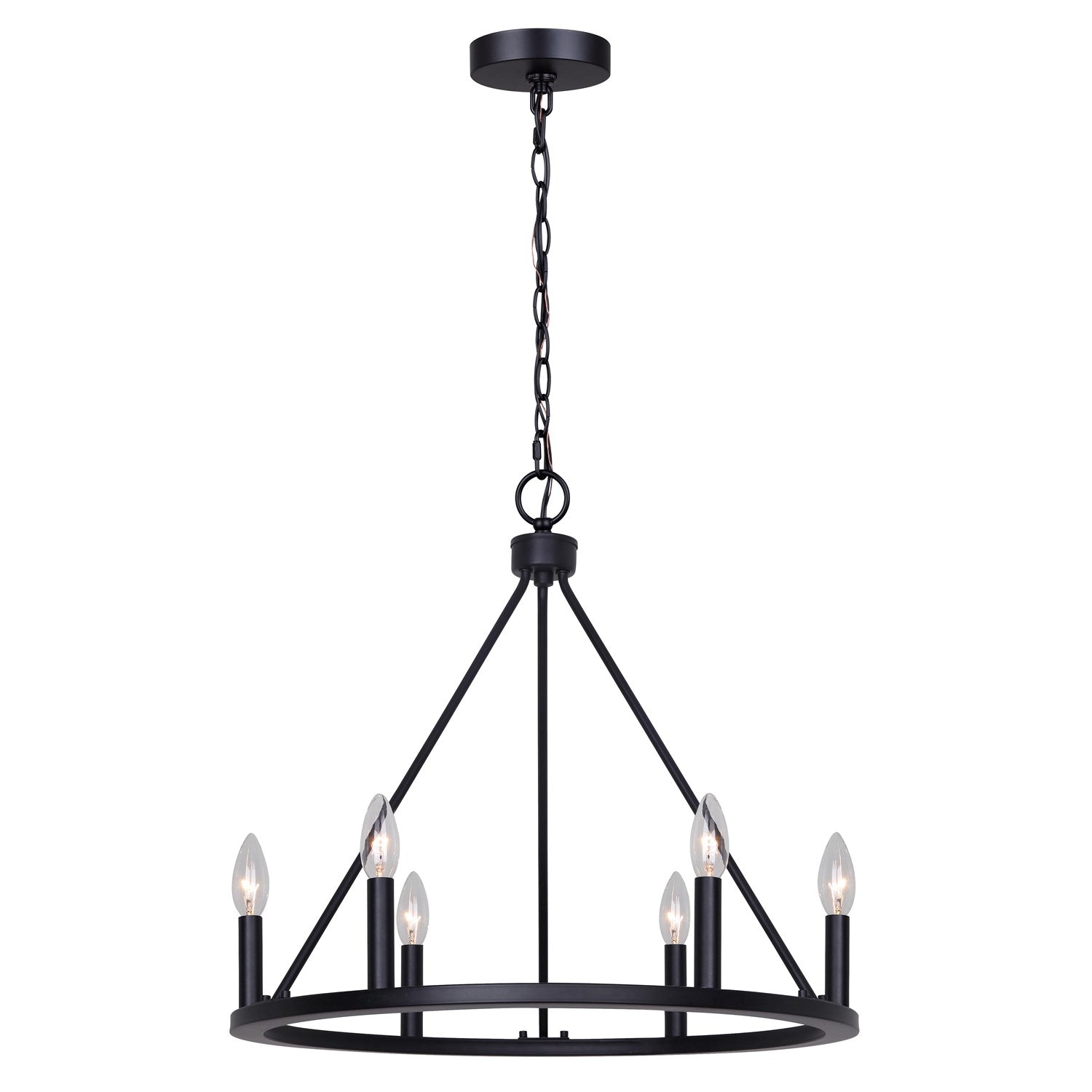 Chandelier In Matte Black Finish by Canarm
