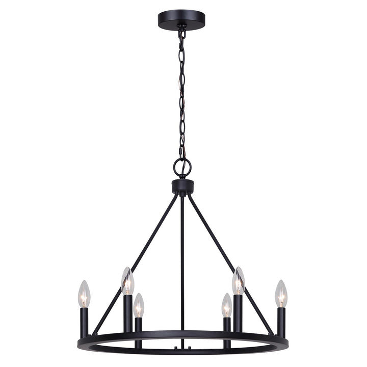 Chandelier In Matte Black Finish by Canarm
