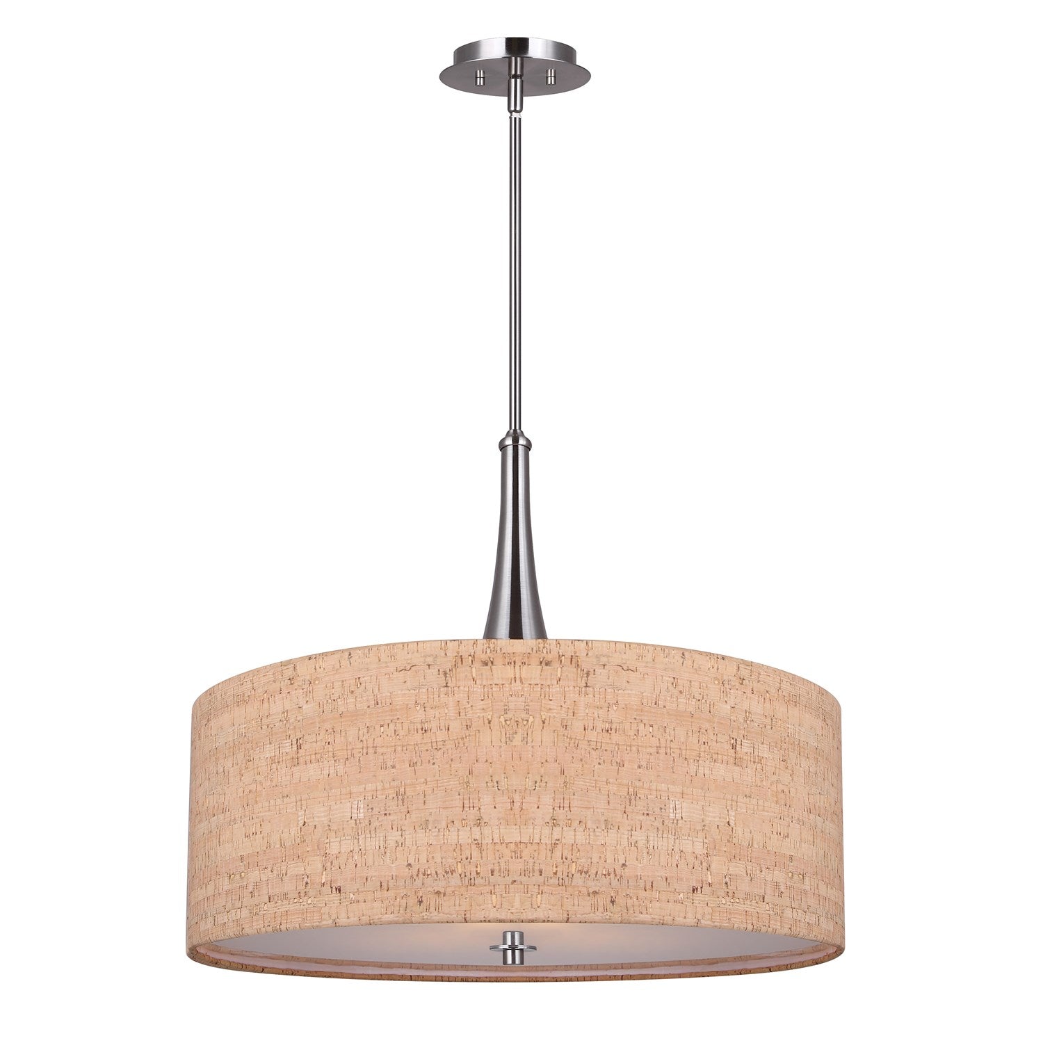 Chandelier In Cork And Brushed Nickel Finish by Canarm