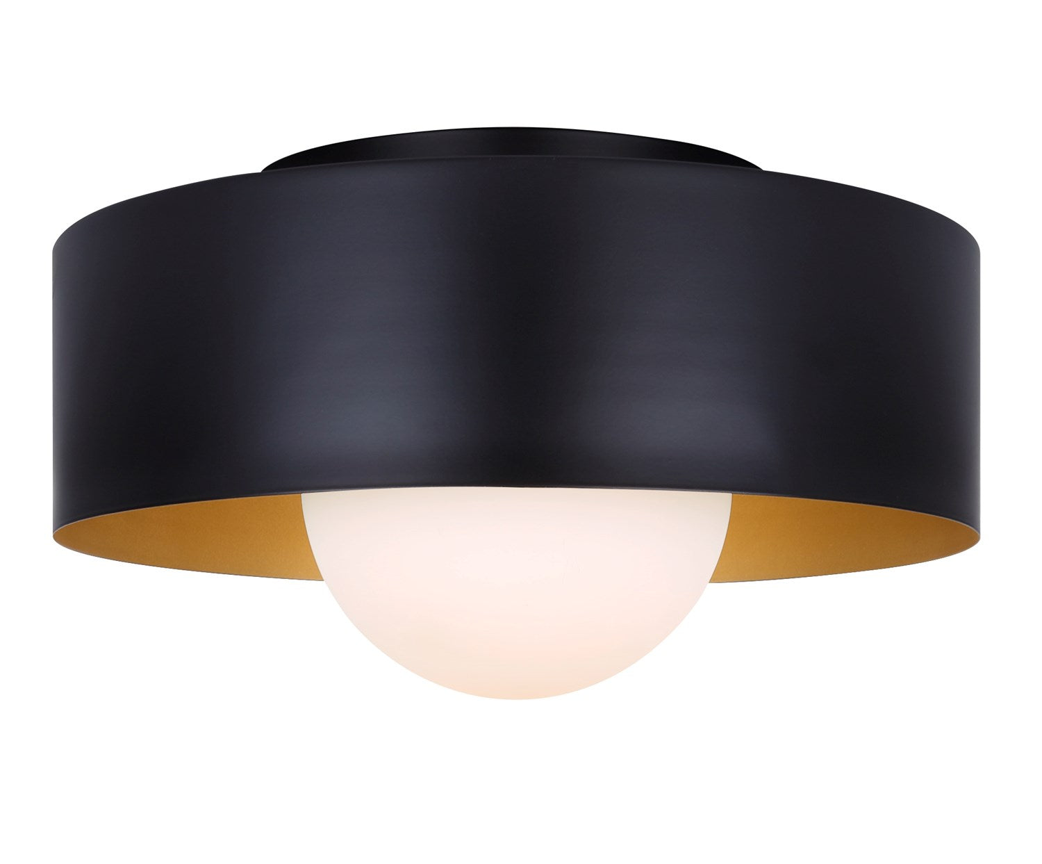 Flush Mount In Black Finish by Canarm