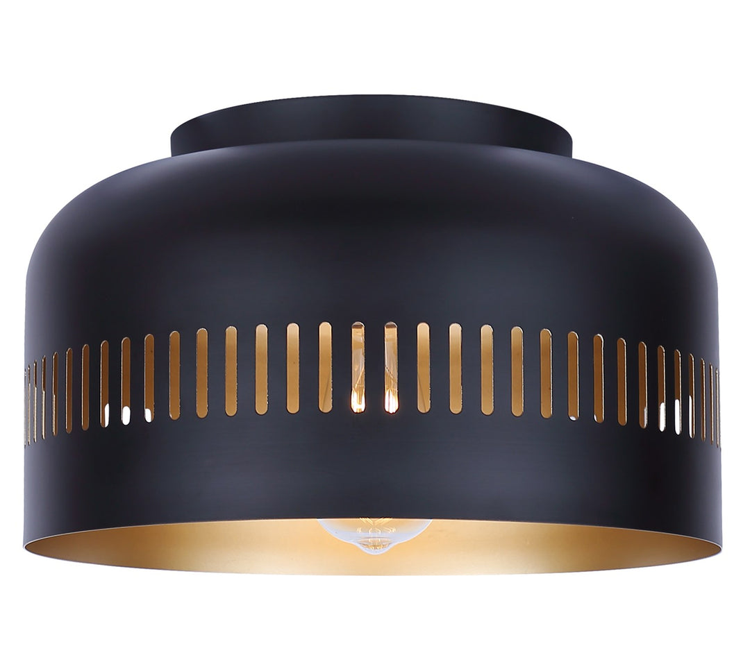 Flush Mount In Black Finish by Canarm