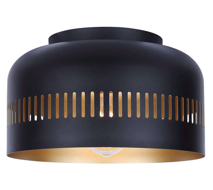 Flush Mount In Black Finish by Canarm