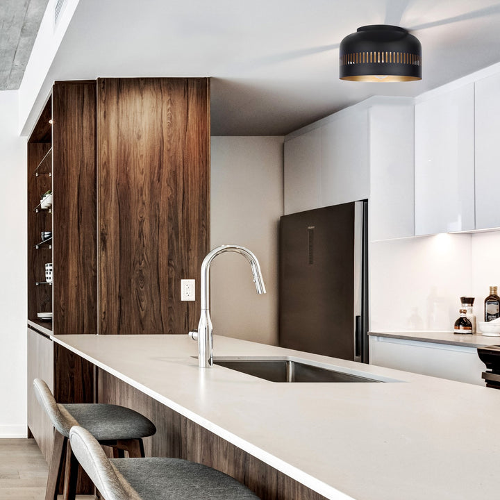 Flush Mount In Black Finish
