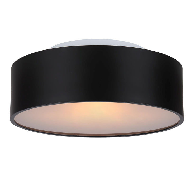 Flush Mount In Matte Black Finish by Canarm