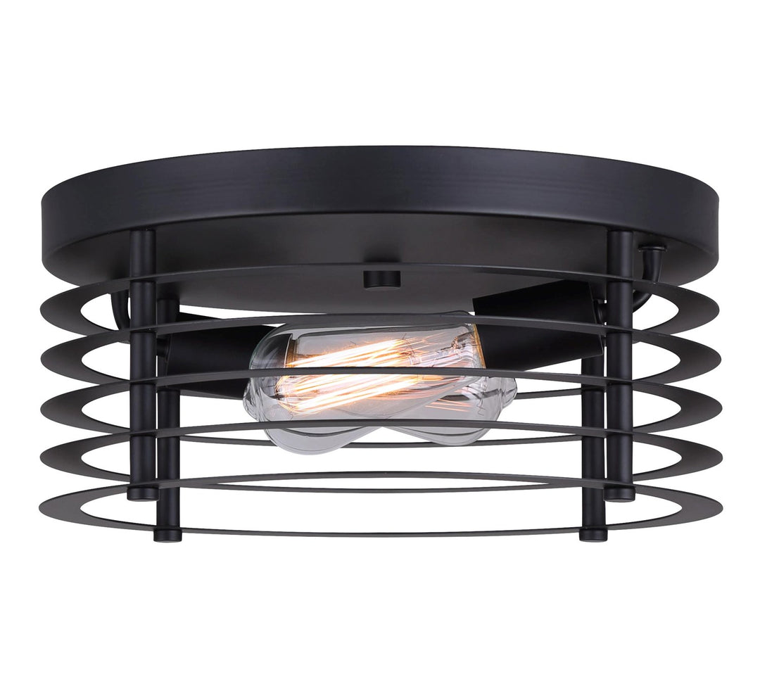 Flush Mount In Matte Black Finish by Canarm