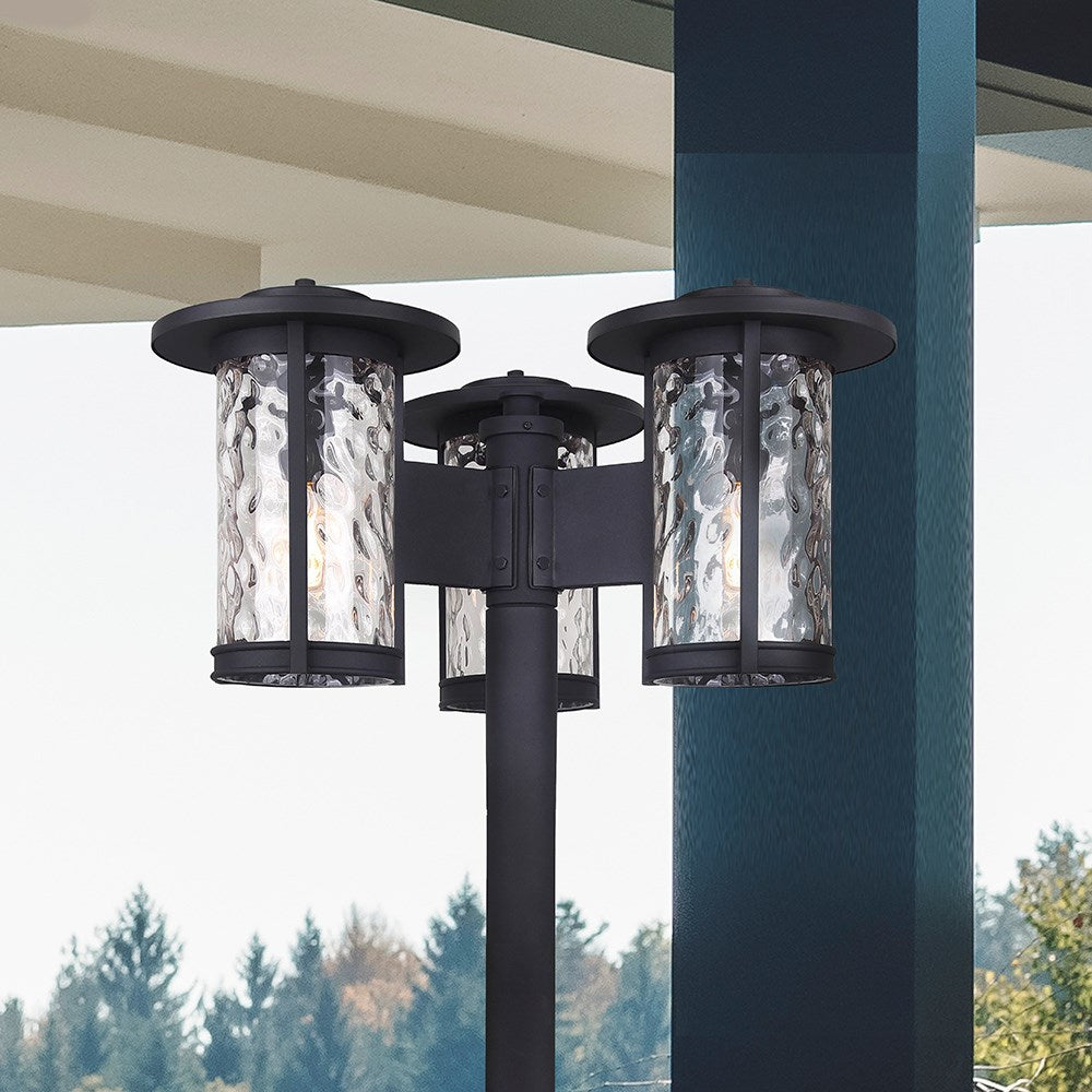 Outdoor Post Lantern In Black Finish