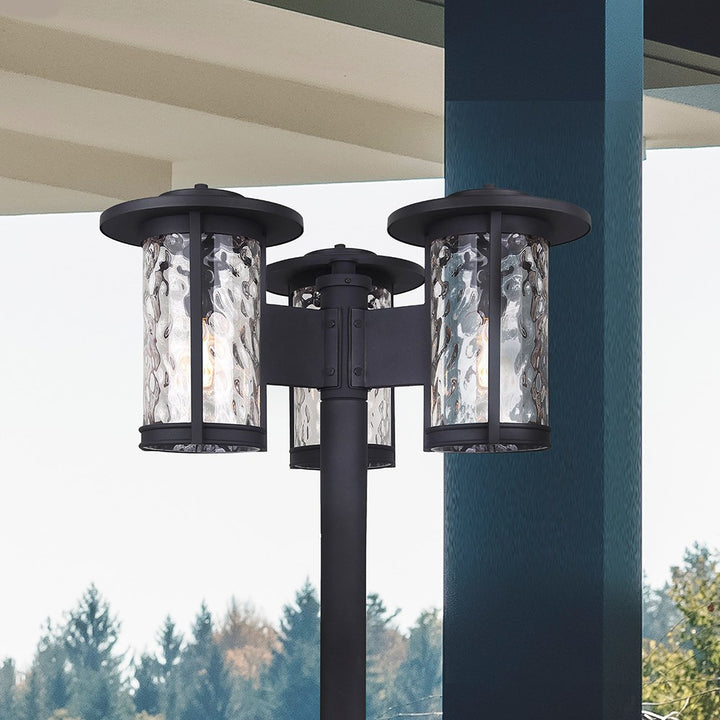 Outdoor Post Lantern In Black Finish