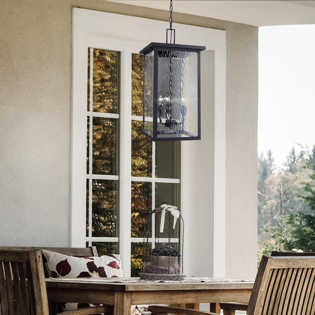 Outdoor Pendant In Black Finish