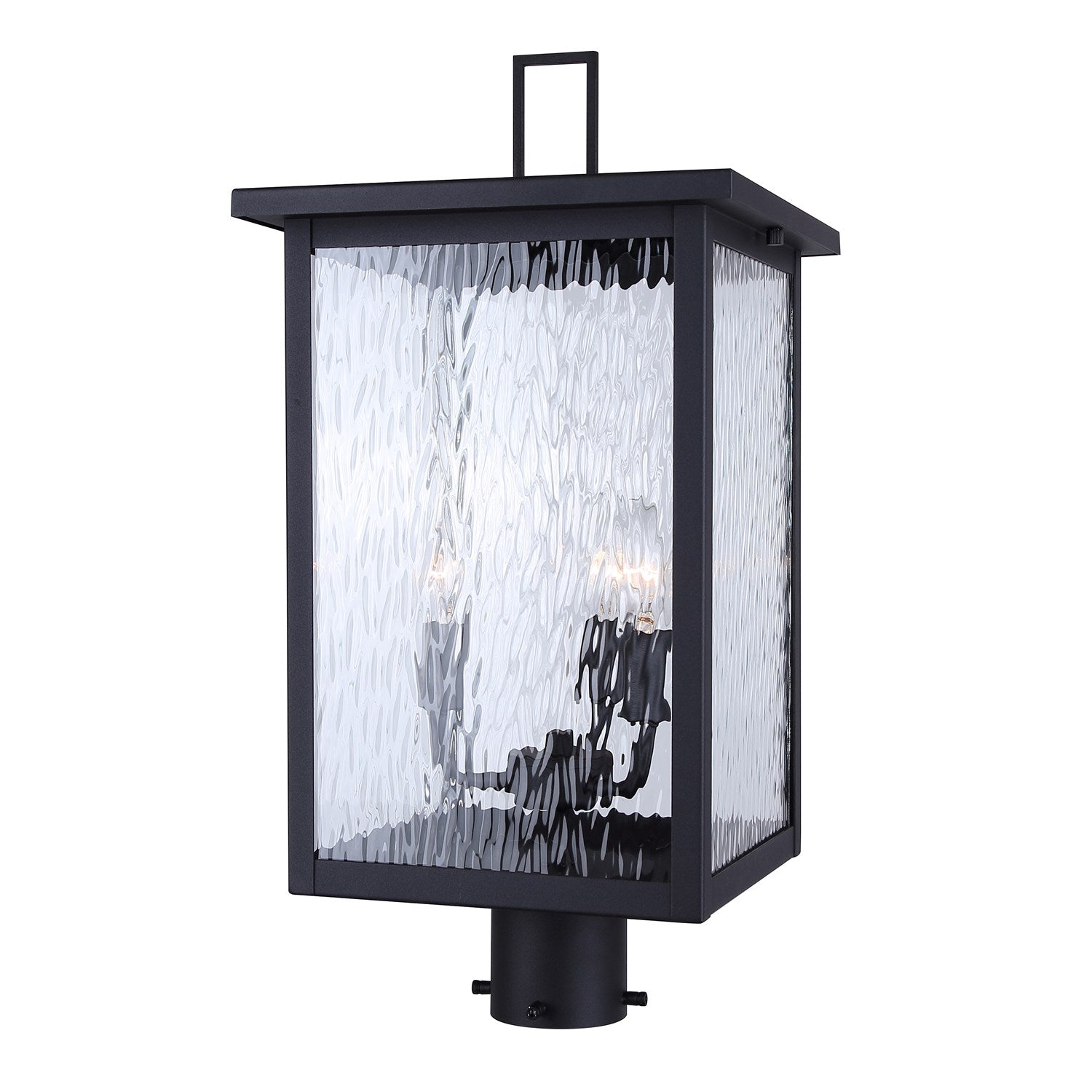 Outdoor Post Lantern In Black Finish by Canarm