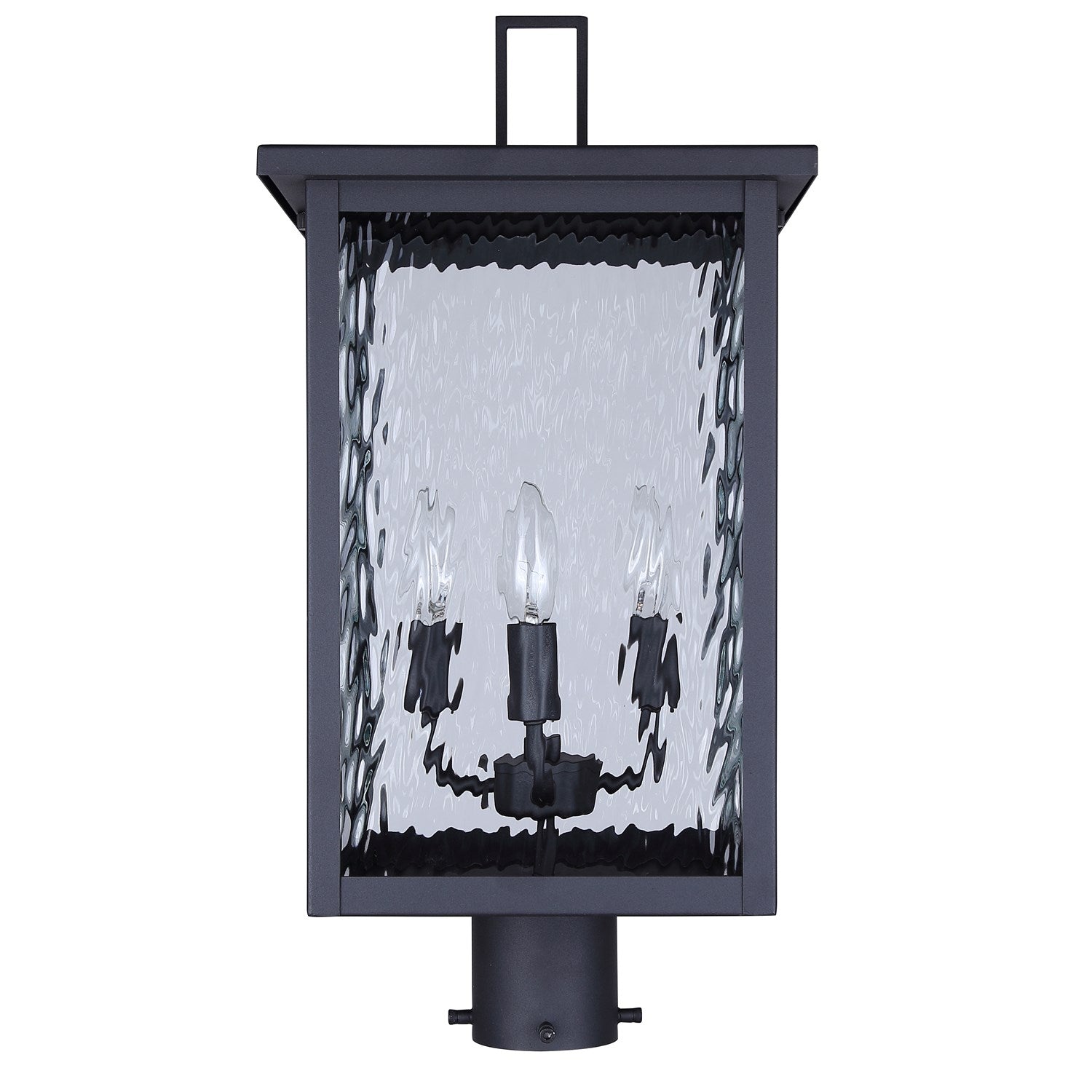 Outdoor Post Lantern In Black Finish