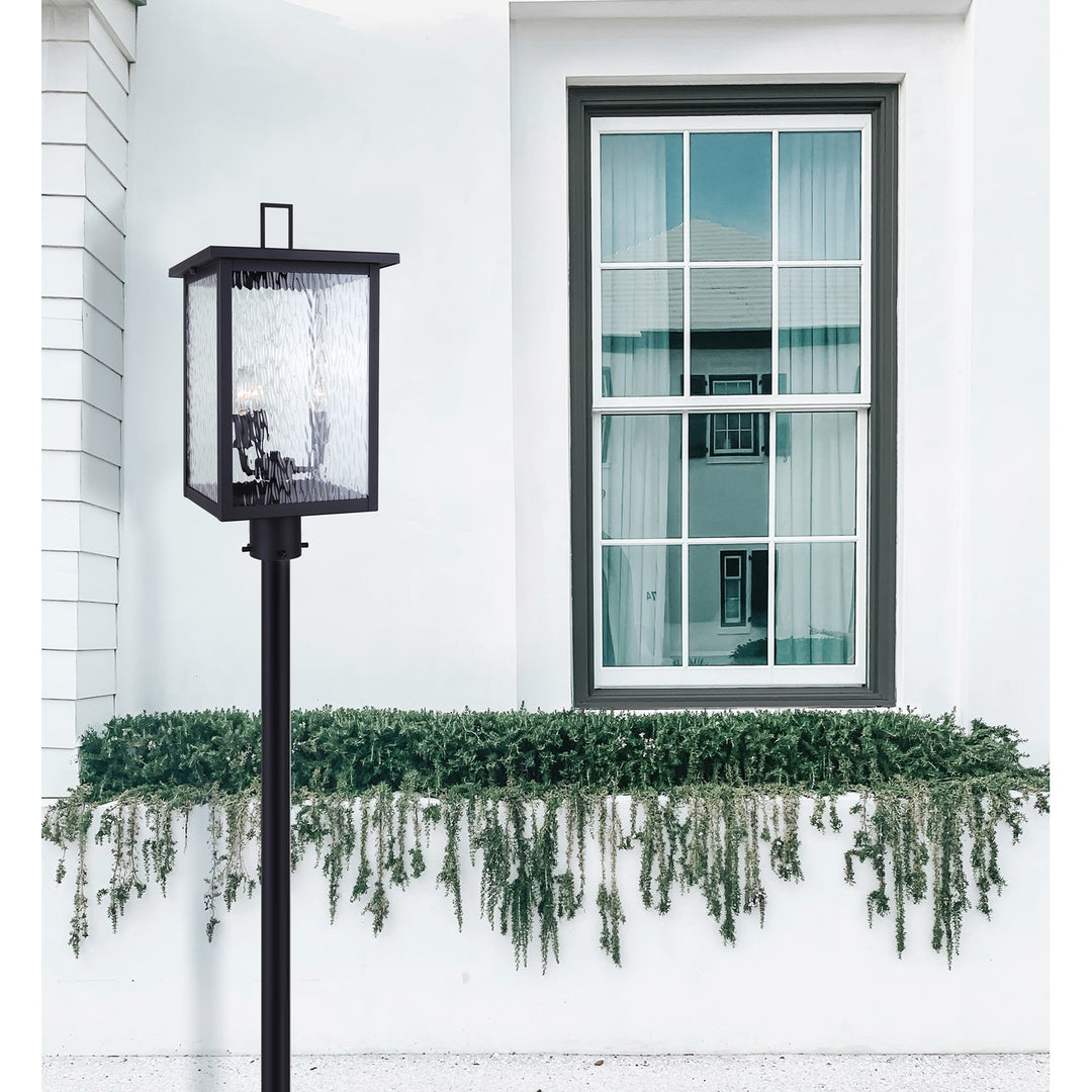 Outdoor Post Lantern In Black Finish
