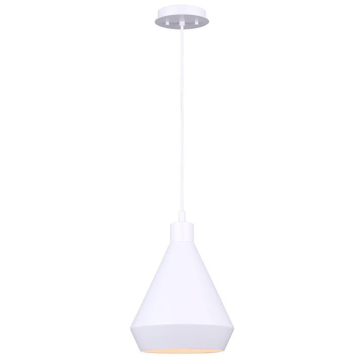 Pendant In Matte White Finish by Canarm