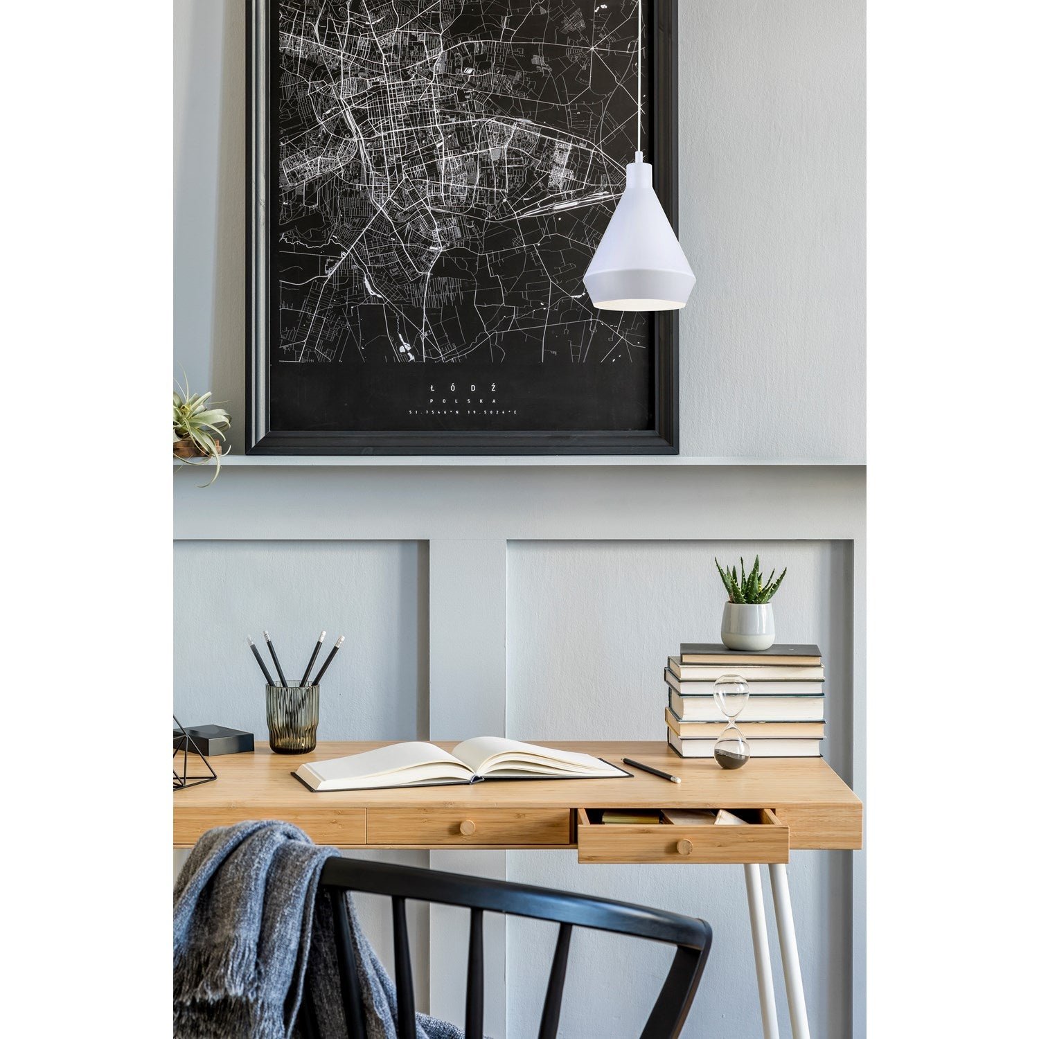 Pendant In Matte White Finish