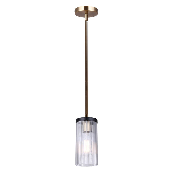 Pendant In Matte Black And Gold Finish by Canarm