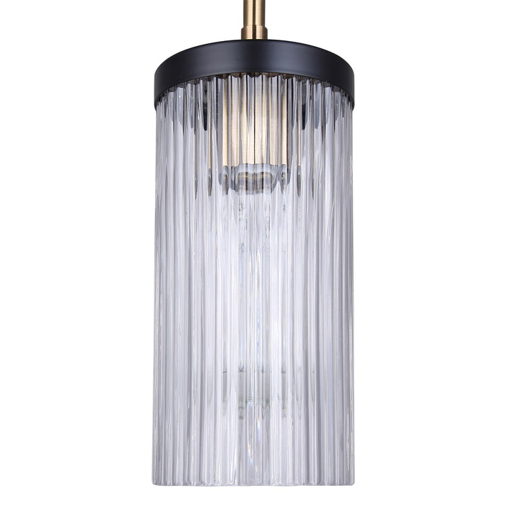 Pendant In Matte Black And Gold Finish