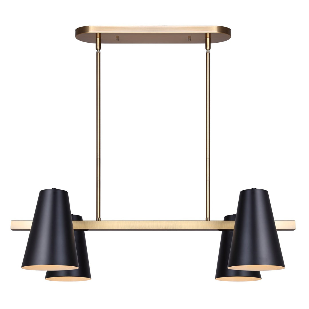 Pendant In Matte Black And Gold Finish by Canarm