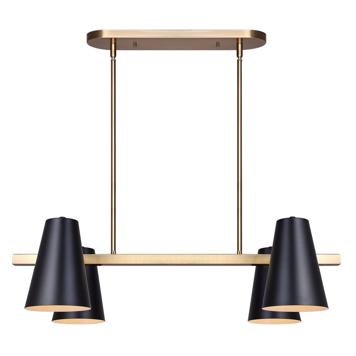 Pendant In Matte Black And Gold Finish by Canarm