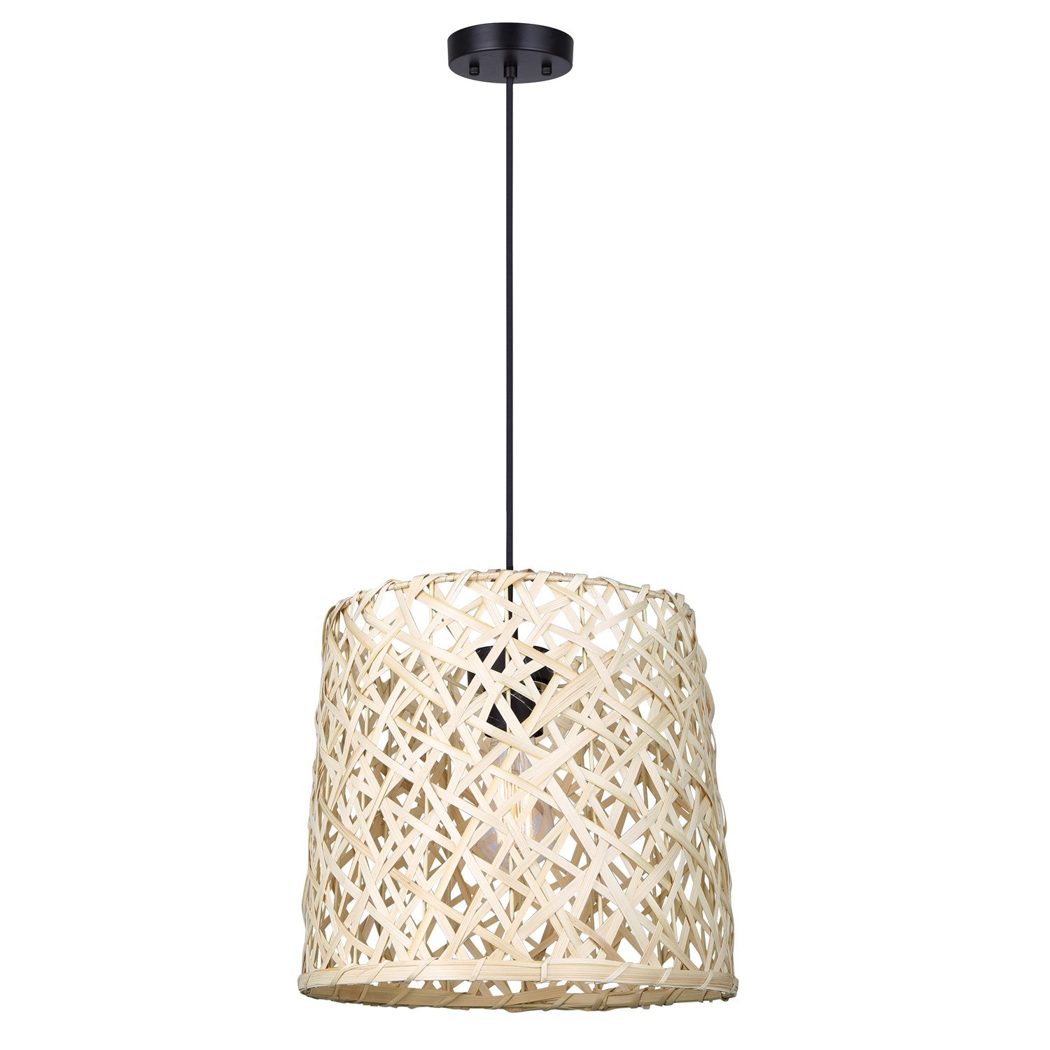 Pendant In Matte Black Finish by Canarm