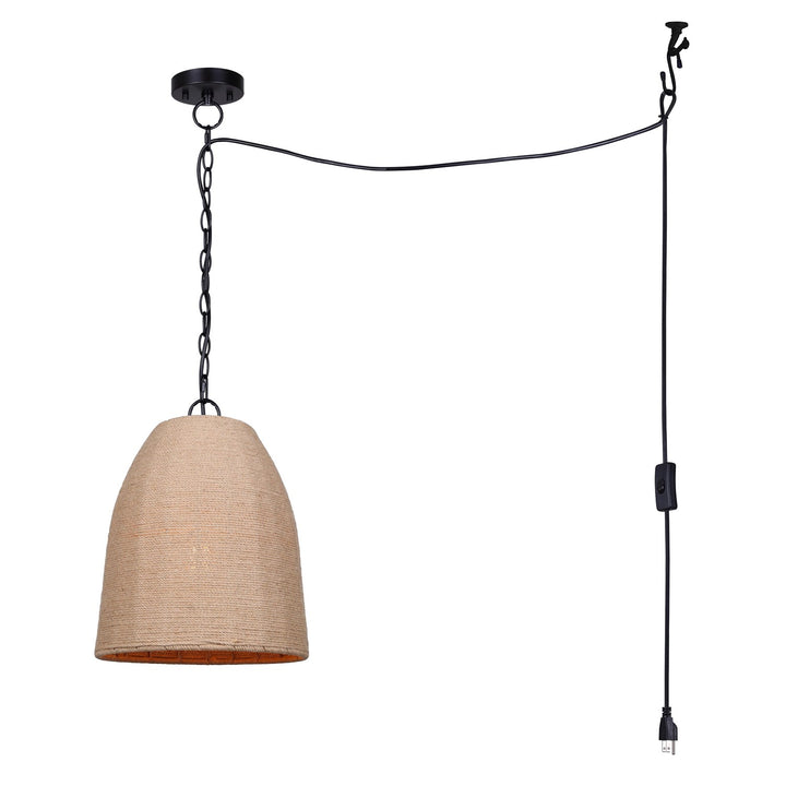 Pendant In Matte Black Finish by Canarm