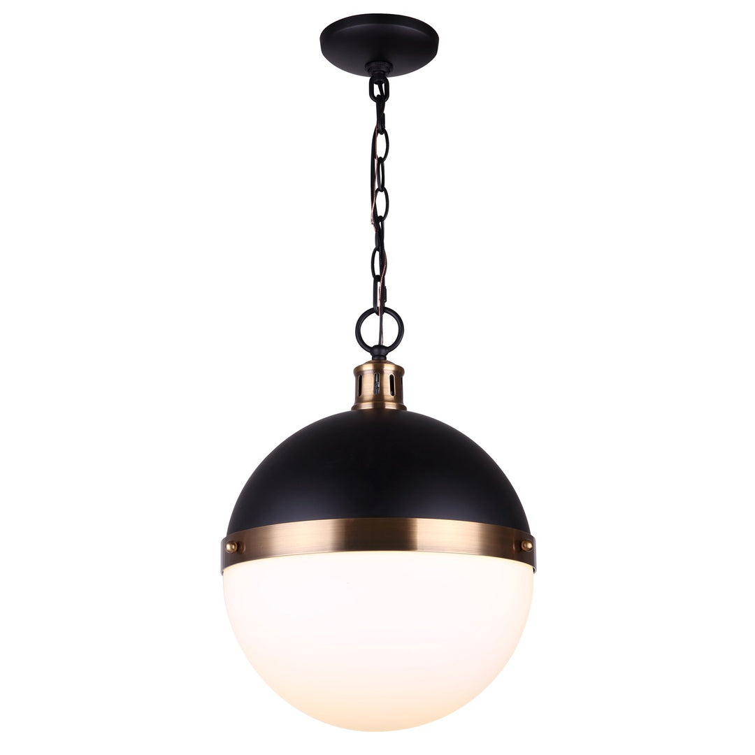 Pendant In Matte Black And Gold Finish by Canarm