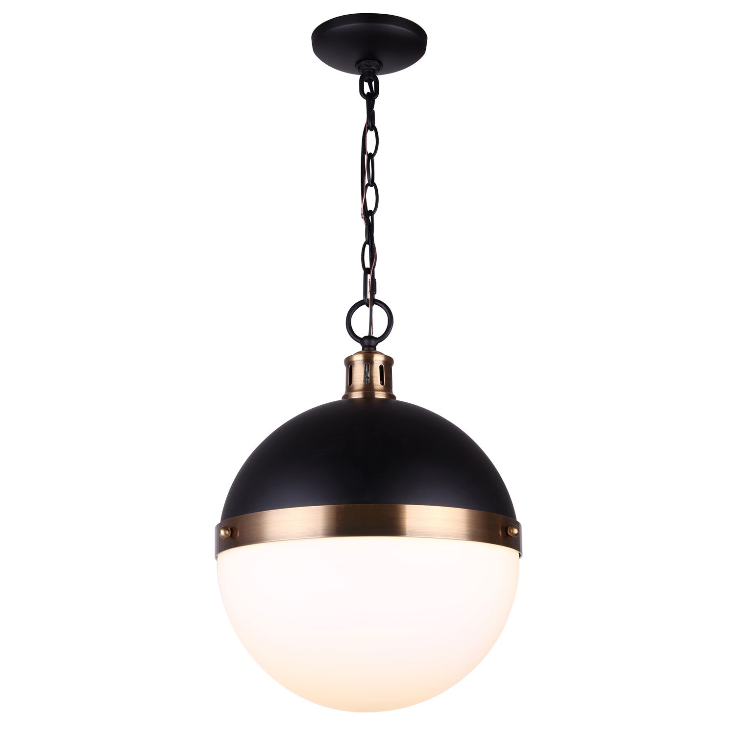 Pendant In Matte Black And Gold Finish by Canarm