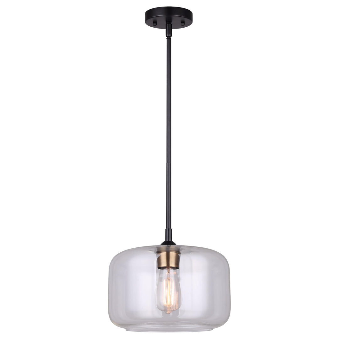 Pendant In Matte Black And Gold Finish by Canarm