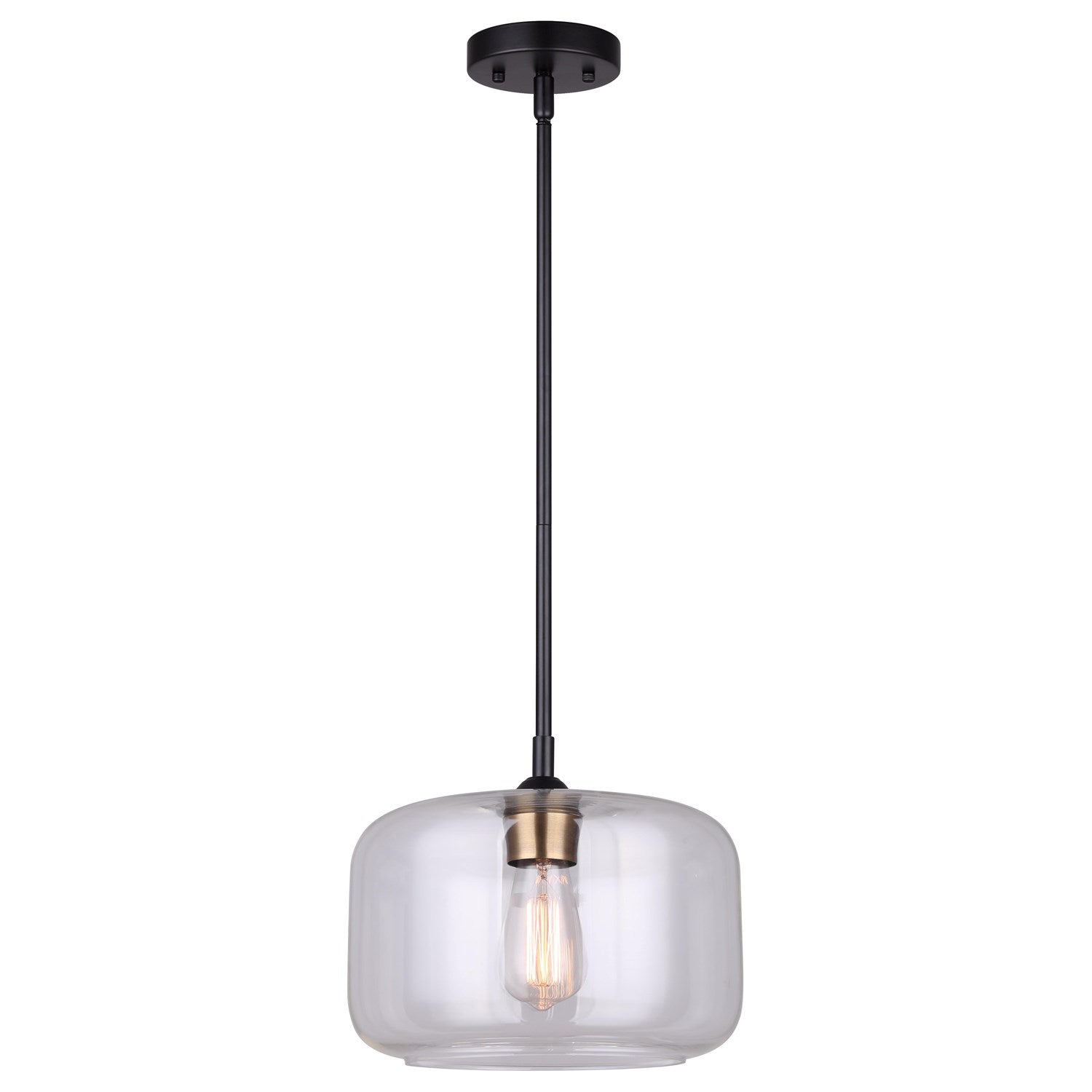 Pendant In Matte Black And Gold Finish by Canarm