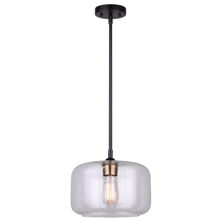 Pendant In Matte Black And Gold Finish by Canarm