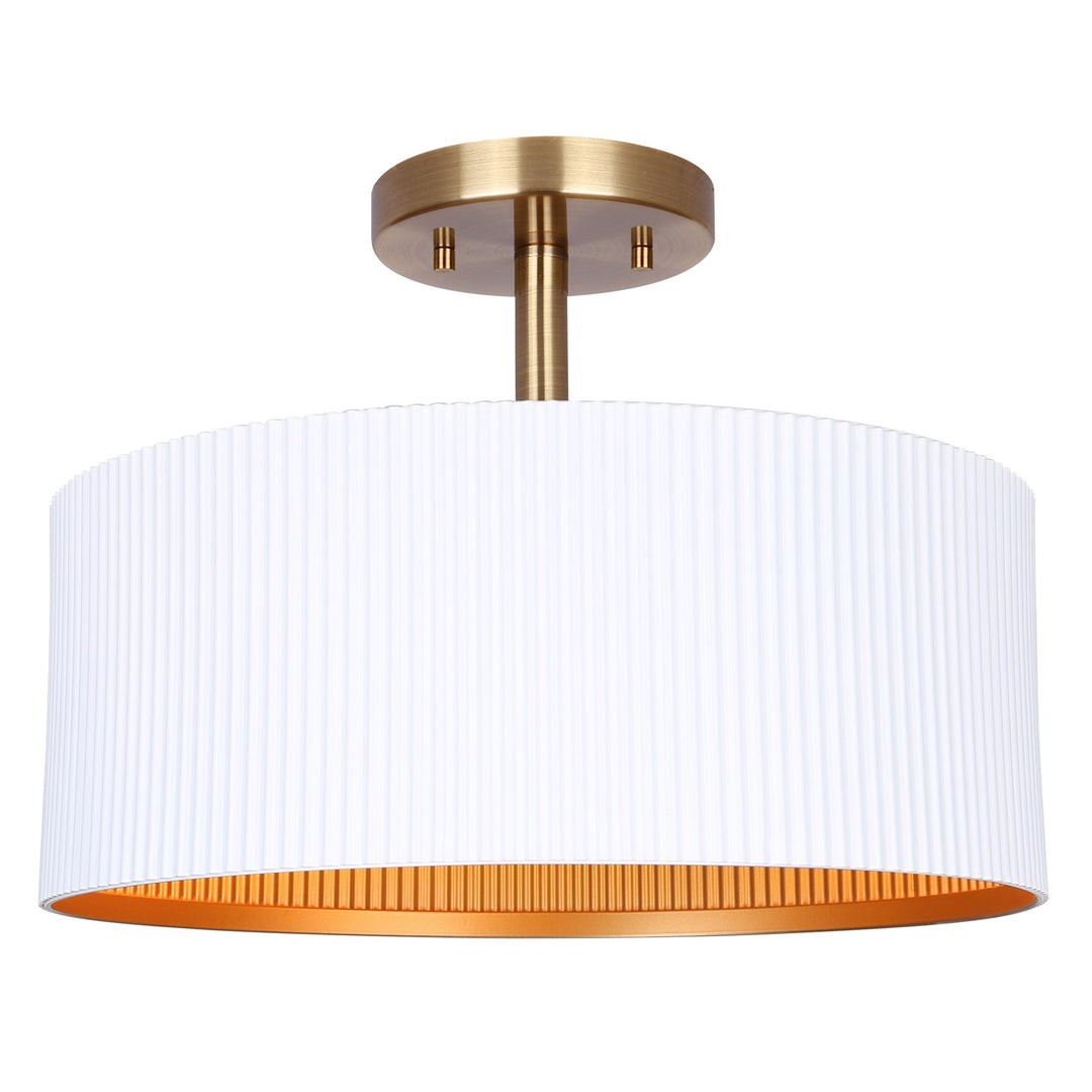 Semi-Flush Mount In Matte White Finish by Canarm