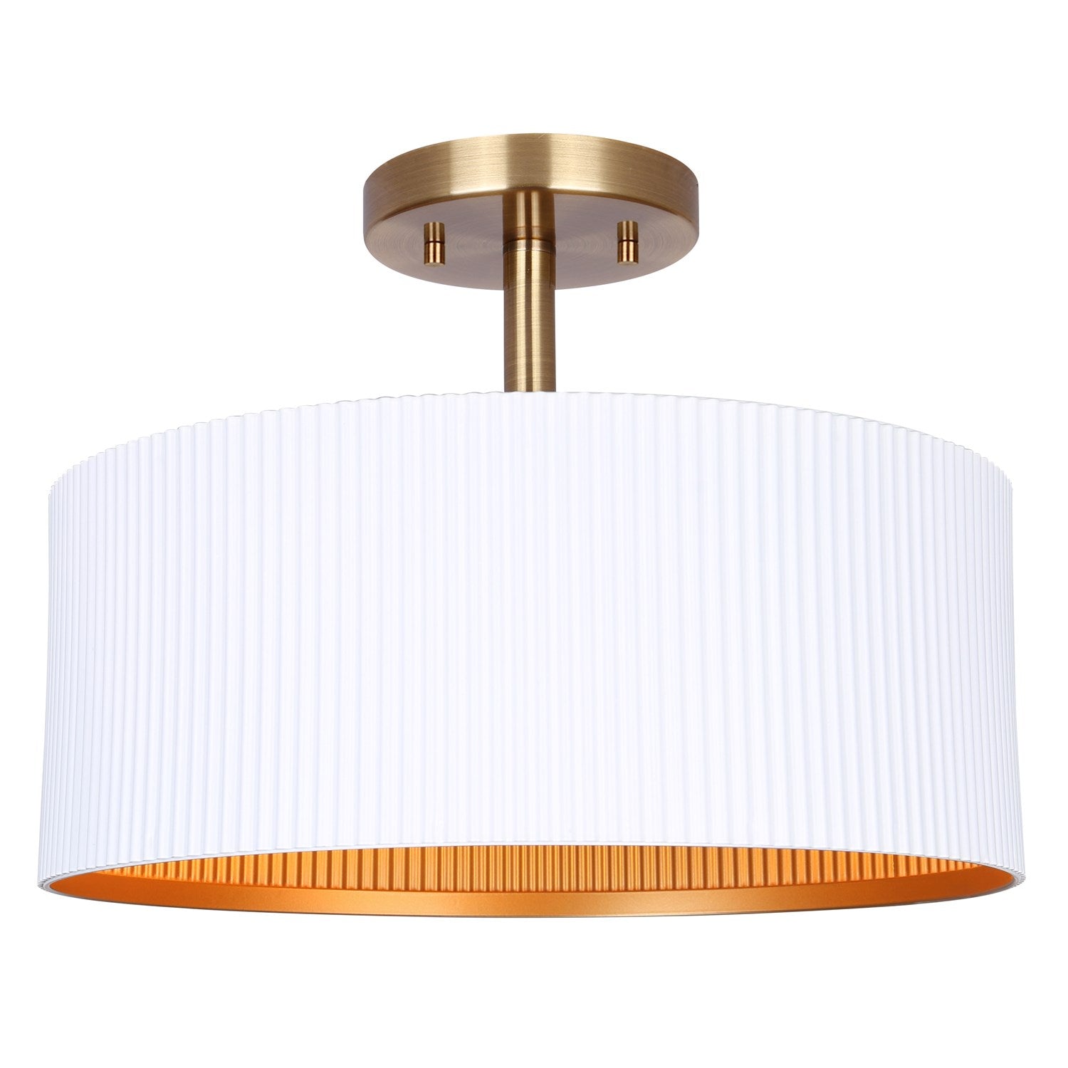 Semi-Flush Mount In Matte White Finish by Canarm
