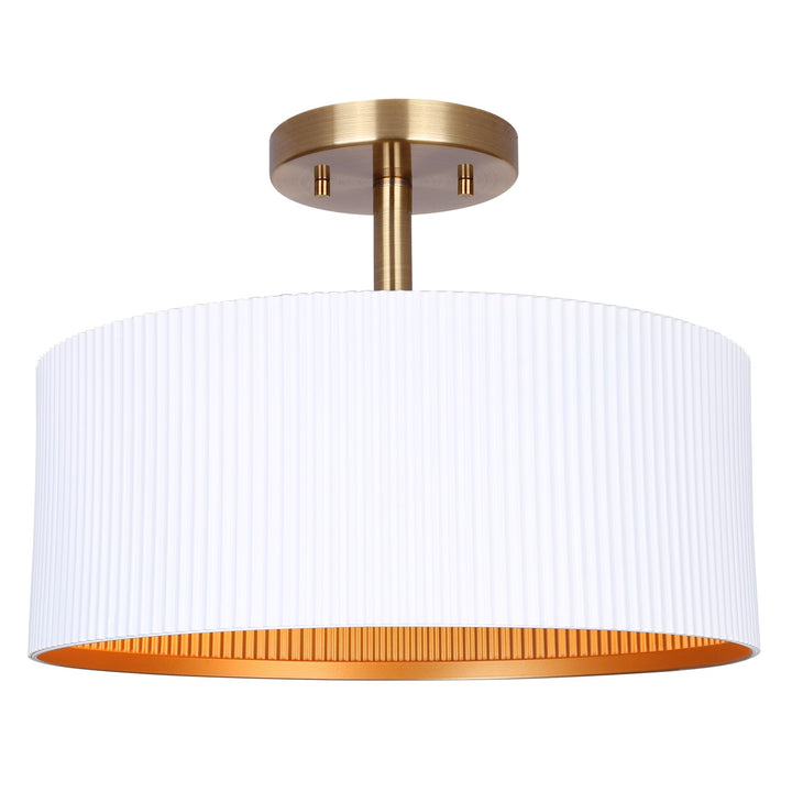 Semi-Flush Mount In Matte White Finish by Canarm