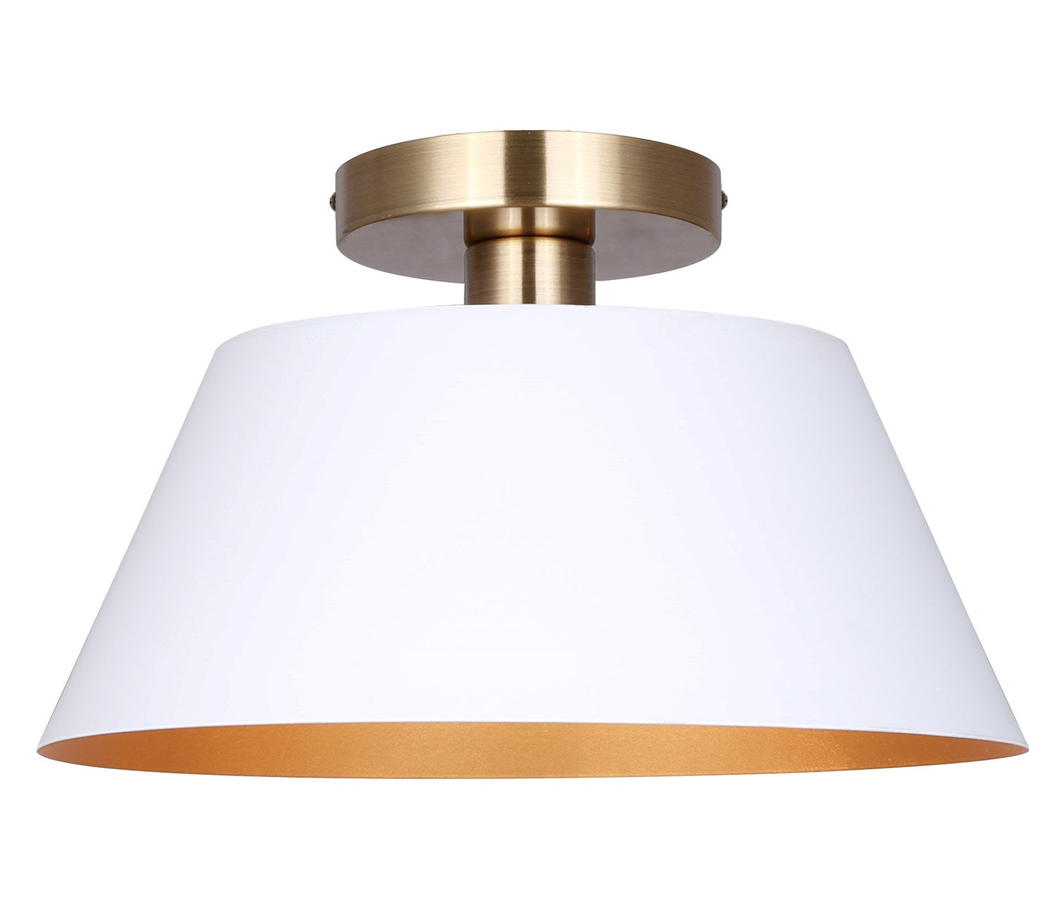Semi-Flush Mount In Matte White Finish by Canarm