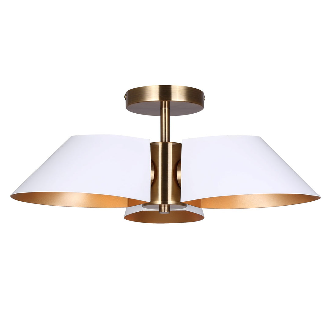 Semi-Flush Mount In Matte White Finish by Canarm