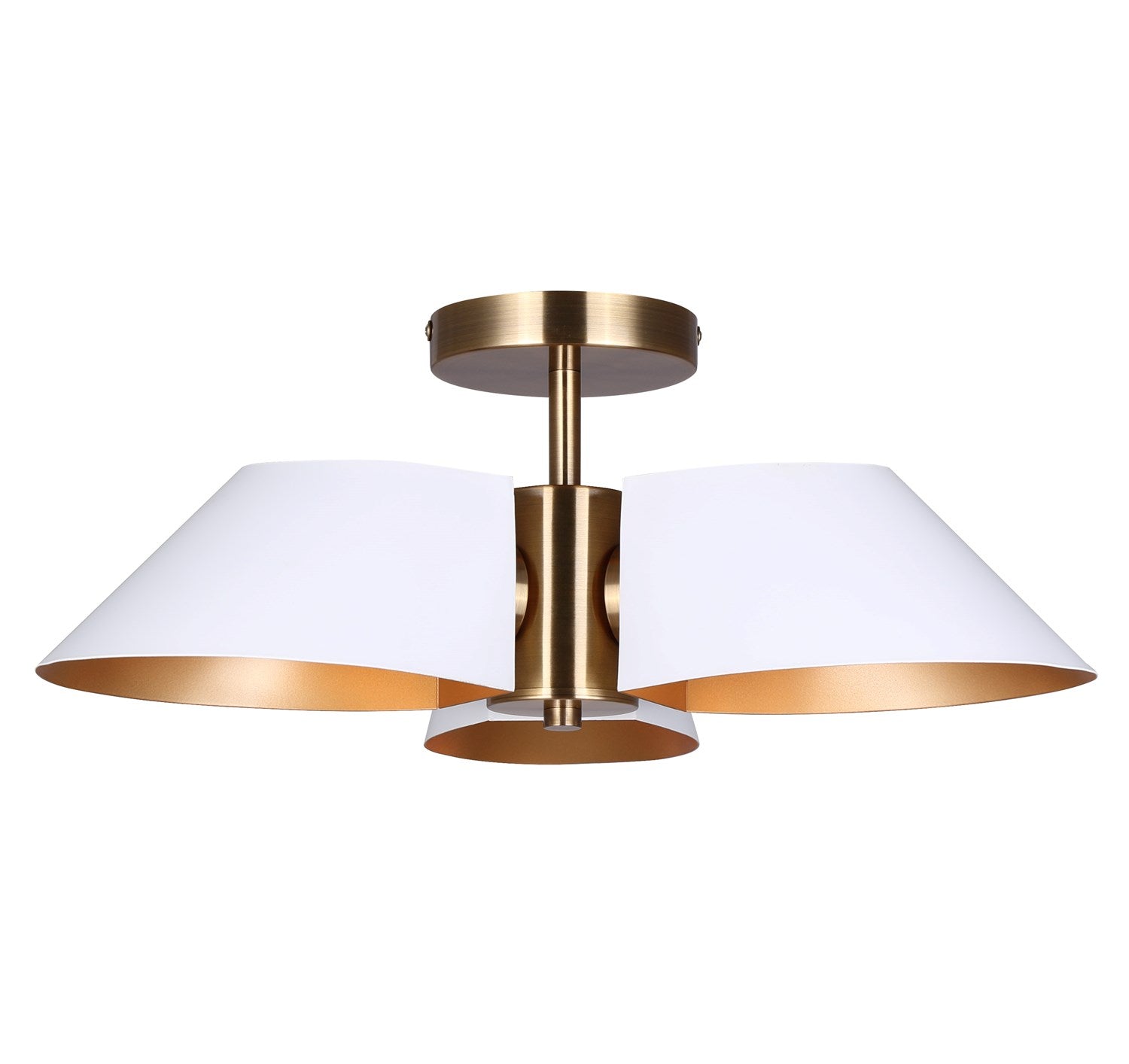 Semi-Flush Mount In Matte White Finish by Canarm