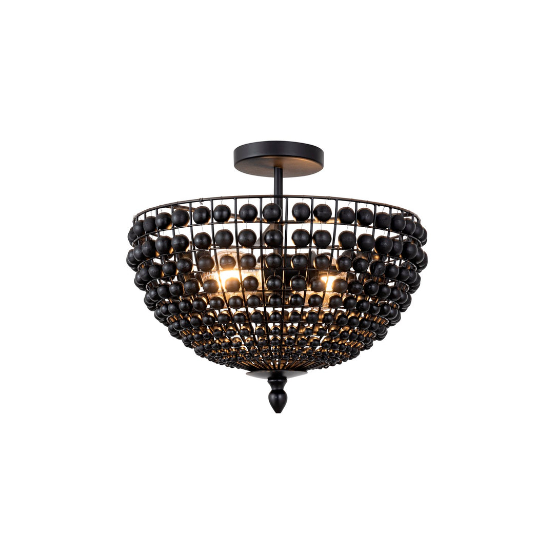 Semi Flush In Matte Black Finish by Canarm