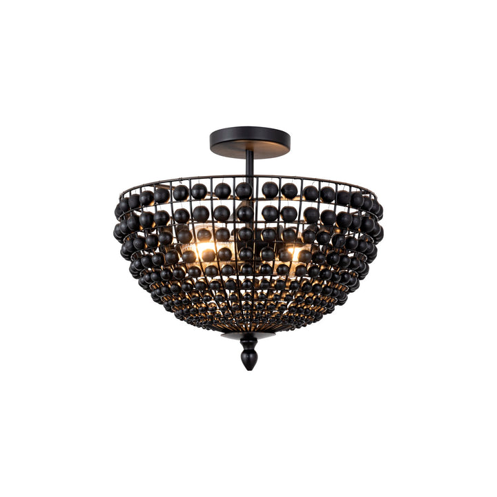 Semi Flush In Matte Black Finish by Canarm