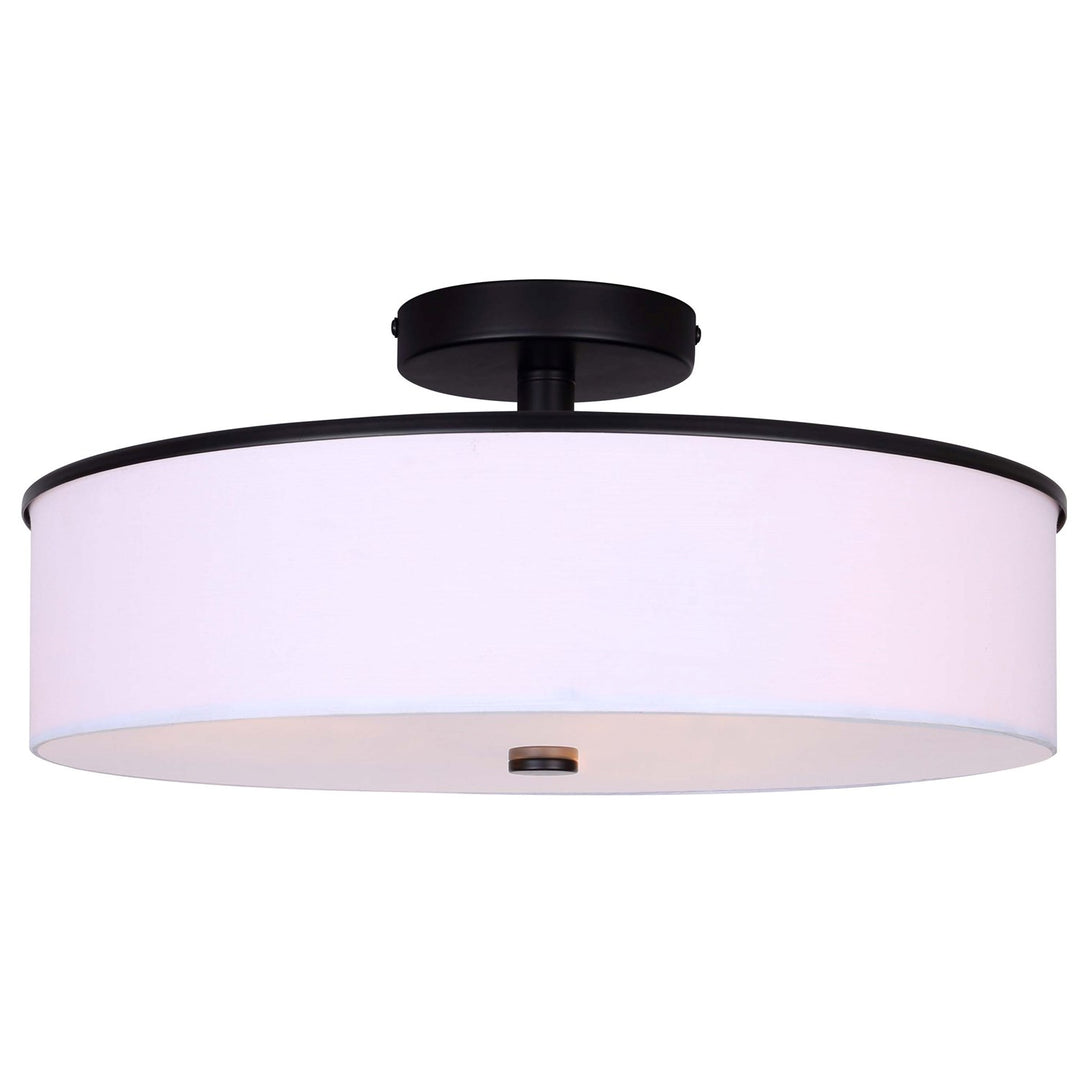 Semi-Flush Mount In Matte Black Finish by Canarm