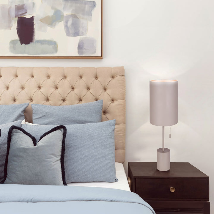 Table Lamp In Grey Finish