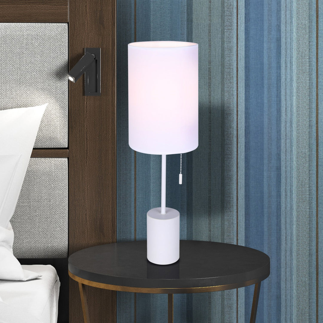 Table Lamp In White Finish