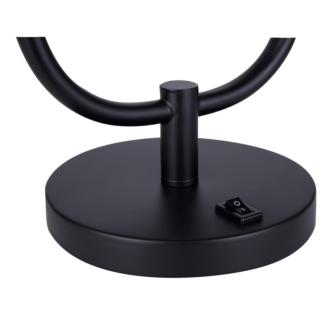 Table Lamp In Matte Black Finish