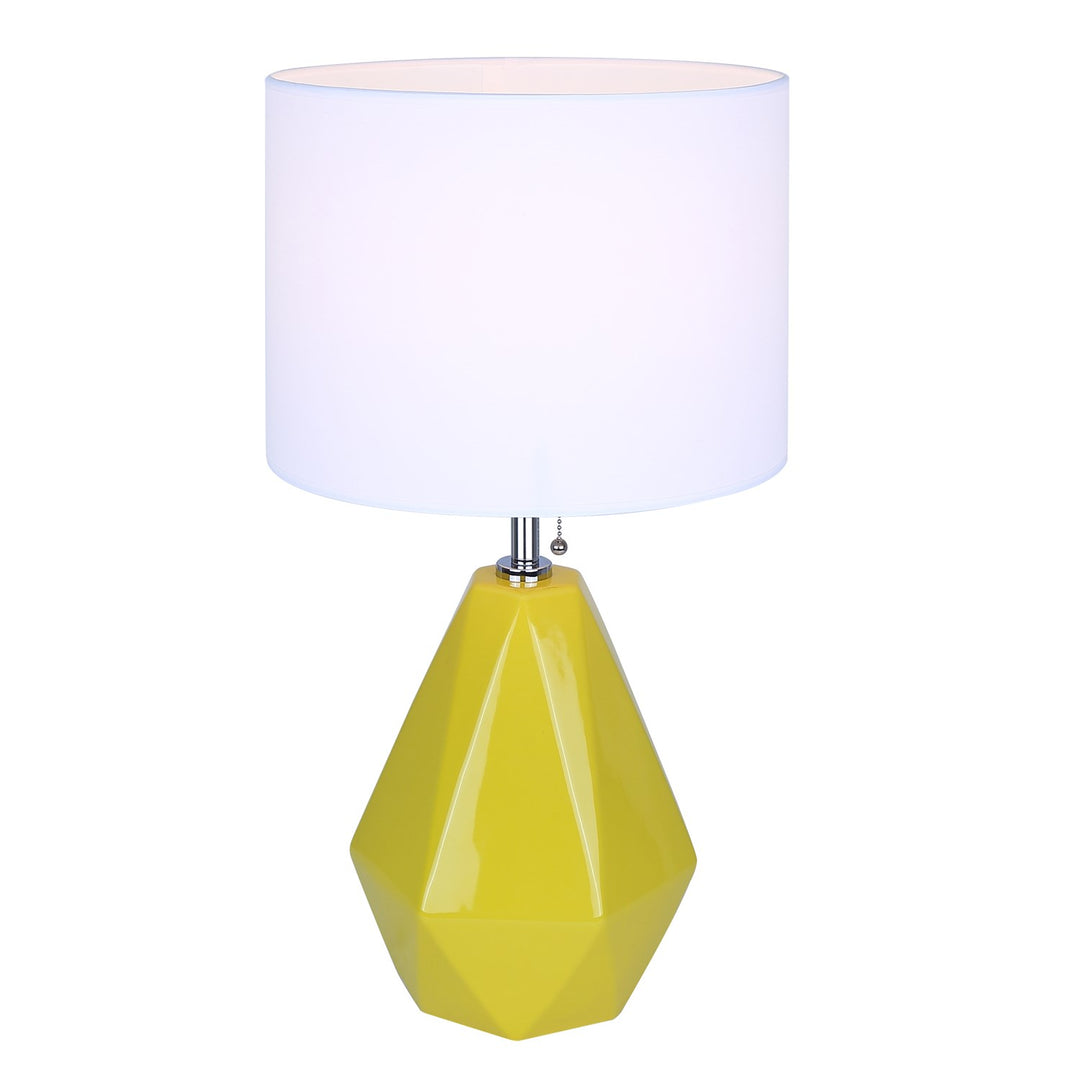 Table Lamp In Vibrant Yellow And Chrome Finish by Canarm