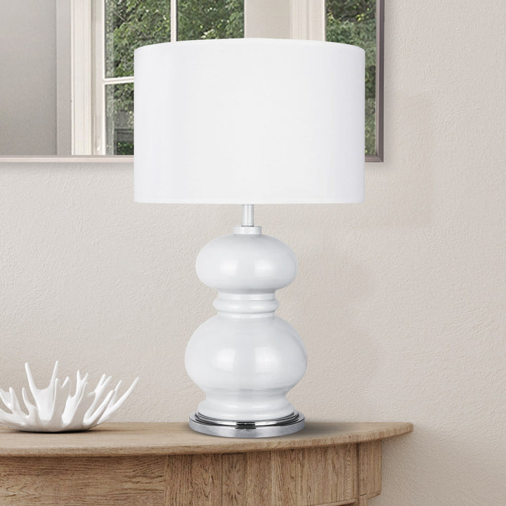 Table Lamp In Light Blue Finish
