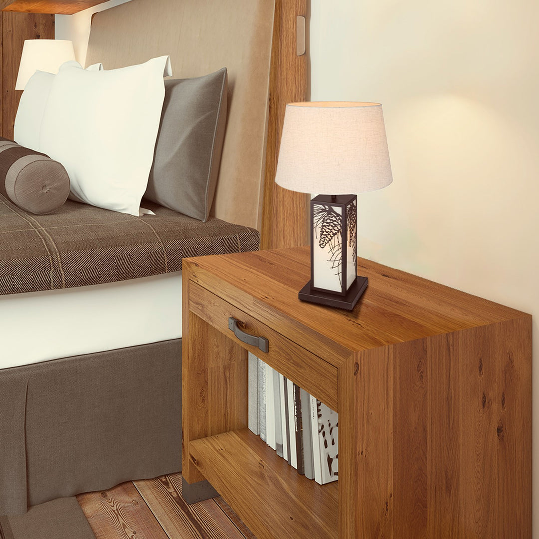 Table Lamp In Matte Black Finish
