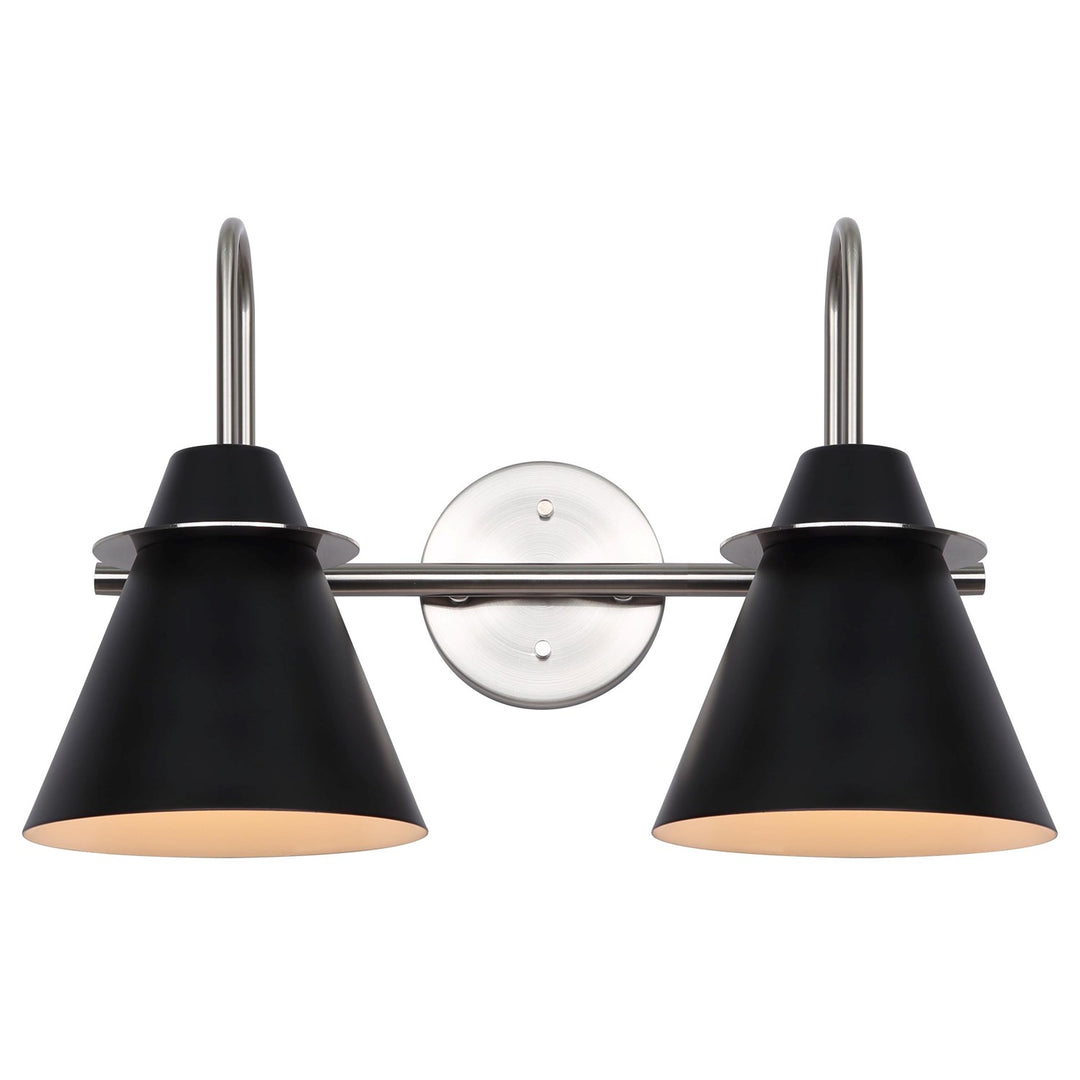 Vanity In Brushed Nickel/Matte Black Finish by Canarm