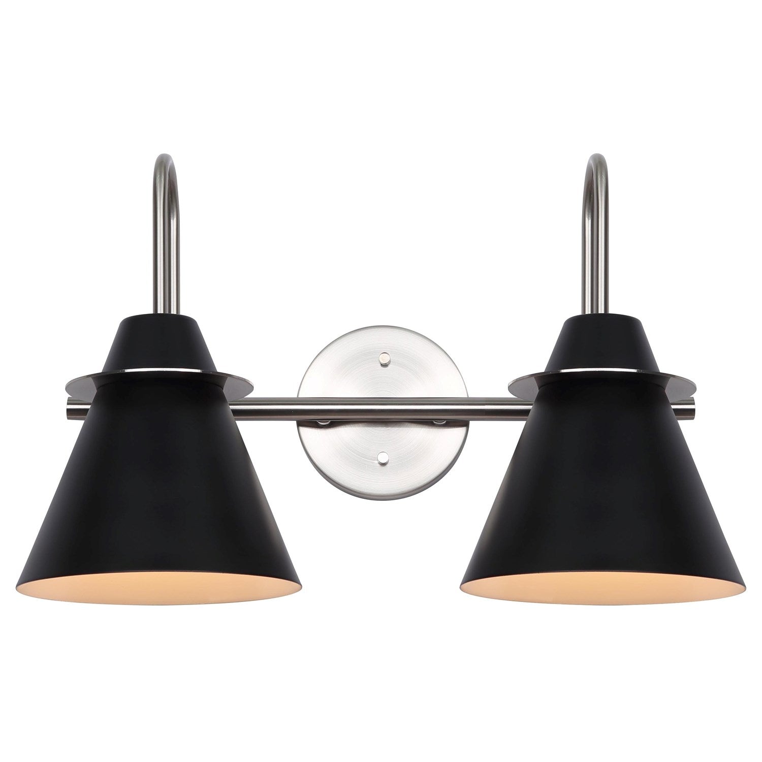 Vanity In Brushed Nickel/Matte Black Finish by Canarm