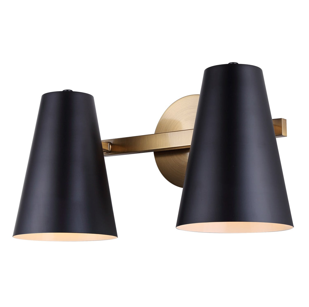 Vanity In Matte Black And Gold Finish by Canarm