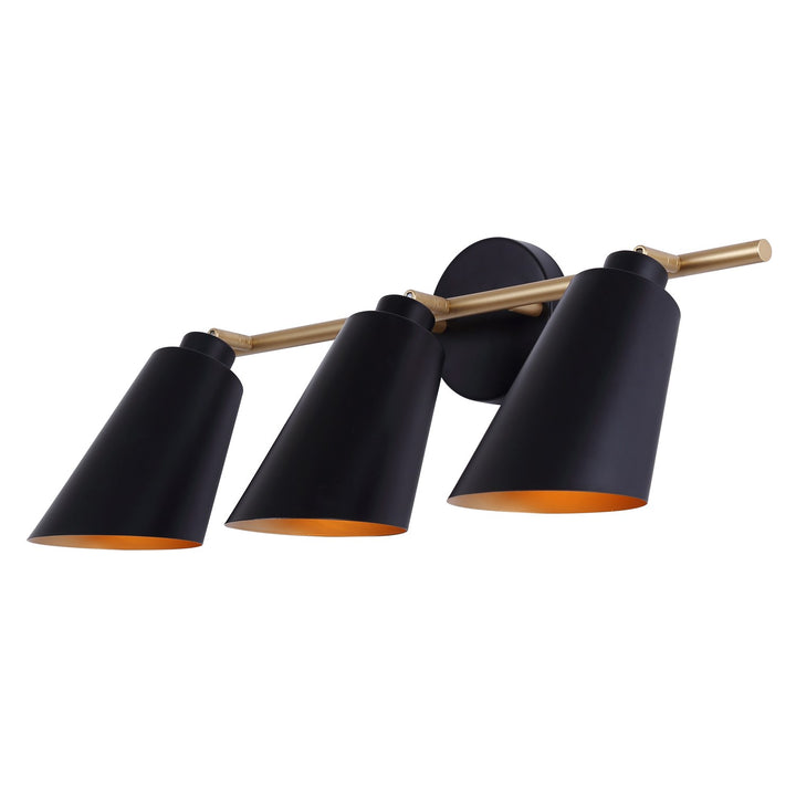 Vanity In Matte Black And Gold Finish by Canarm