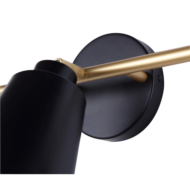 Vanity In Matte Black And Gold Finish
